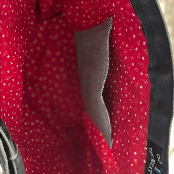 Denim patchwork shoulder bag-tote bag upcycled jeans boho bag - Picture 14 of 16